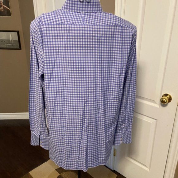 Tom Ford Blue Check Dress Shirt in Sz 43 EUC - Picture 3 of 11